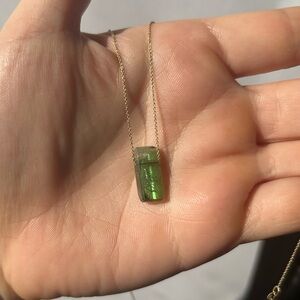 Margaret Solow Green Tourmaline and 14k Gold Necklace